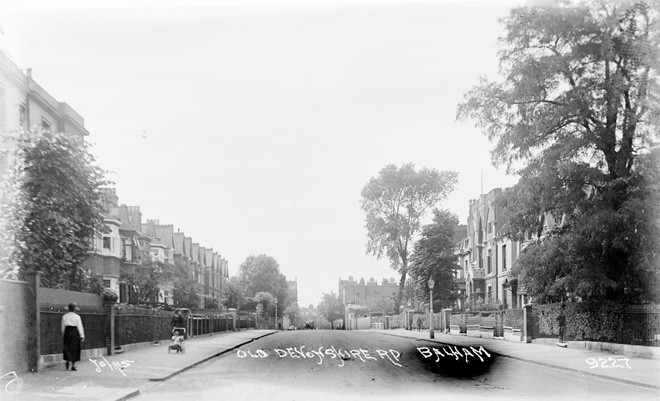 Figure 10: View looking west along Old Devonshire Road (1925) (Source: Wandsworth Heritage Service)