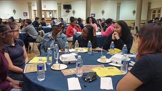 Parents discussing mental health