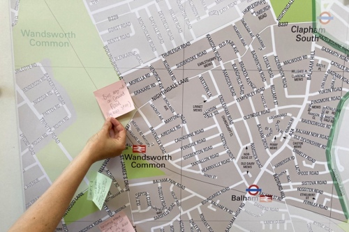 Map of Balham and Trinity wards