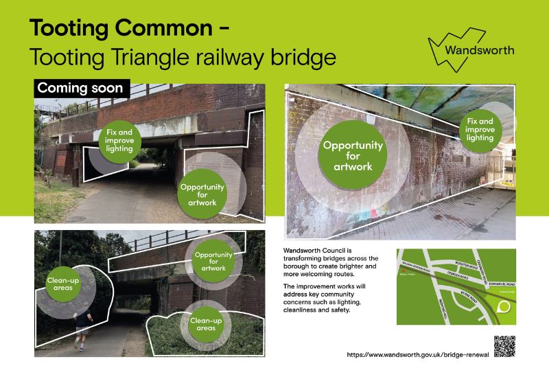Rail underpasses at Tooting Triangle will be improved