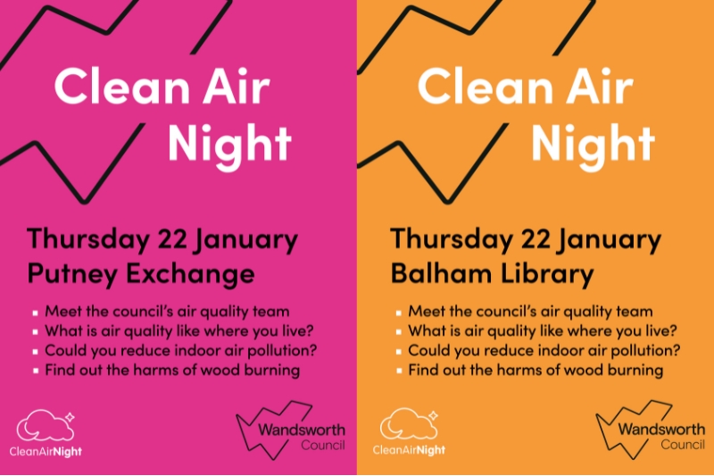 Clean Air Night 2026 events take place at Putney Exchange and Balham Library