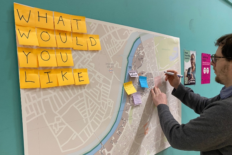 Residents added their views to a map of St Mary's in Battersea